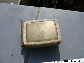 Verweerde zonnecel van de windmeter