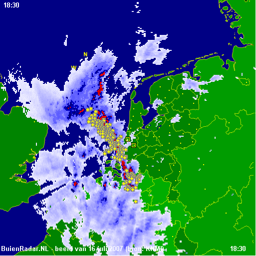 Radaranimatie 16 juli 2007